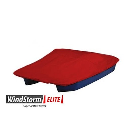 Eevelle Boat Cover PADDLE BOAT, Outboard Fits 7ft 2in L up to 61in W Red SFPDL0761B-RED
